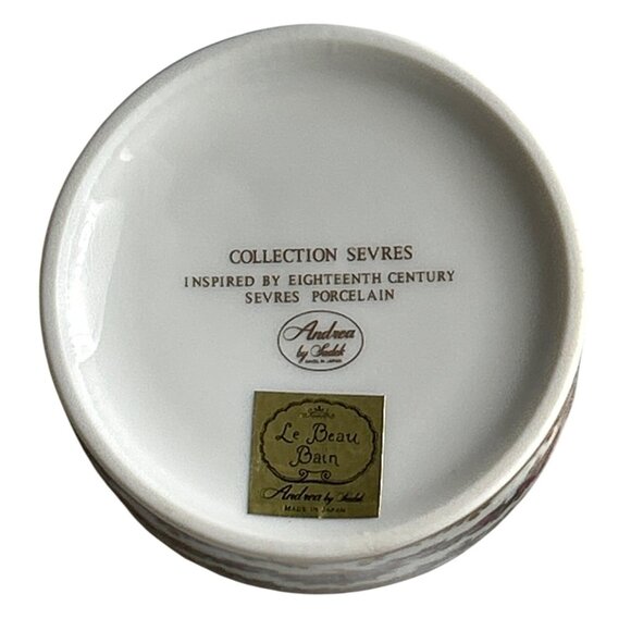 Andrea By Sadek Porcelain Collection Sevres Floral Trinket Box Candle Japan - Picture 3 of 8